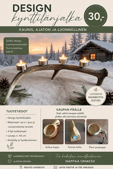 Design-kynttilänjalka