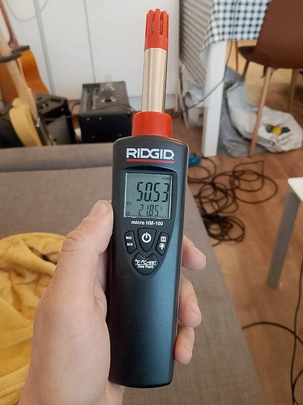 RIDGID micro HM-100 lämpö- ja kosteusmittari + suojapussi