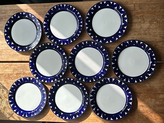 Käsinmaalatut Arabian sotka lautaset -9kpl