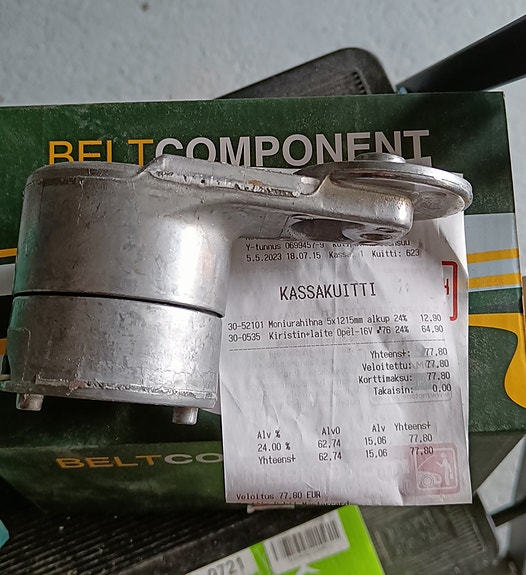 Opel Astra 1.8 16v vesipumppu ja ketjunkiristin