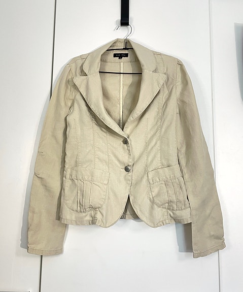 Bik bok 100% pellava beige bleiseri, M (38)