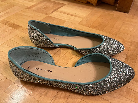 New Look glitteriballerinat koko 38