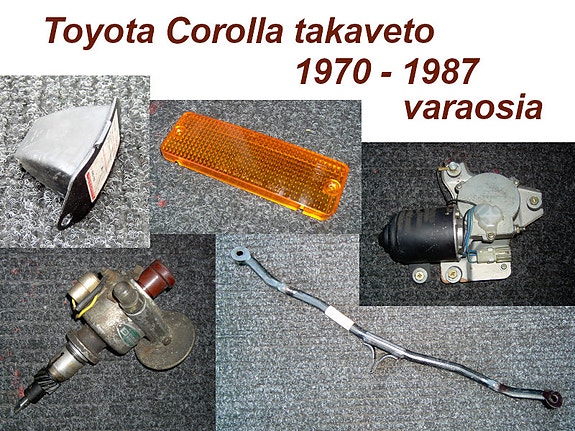 Toyota Corolla takaveto 1970 - 1987 varaosia