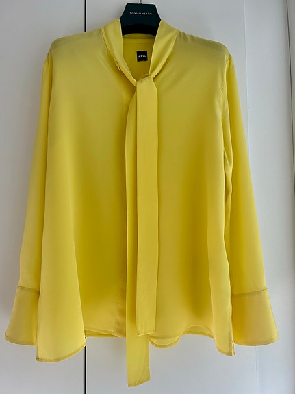 Hugo Boss silkkipaita koko 38 keltainen