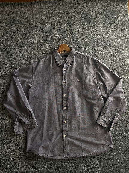 Burberry miesten kauluspaita L harmaa
