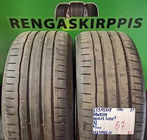 255/45R19 Hankook Ventus S1 Evo 3 104W kesärenkaat