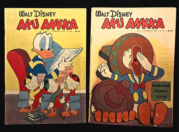 Aku Ankka no.1 ja 2 tammikuu 1958