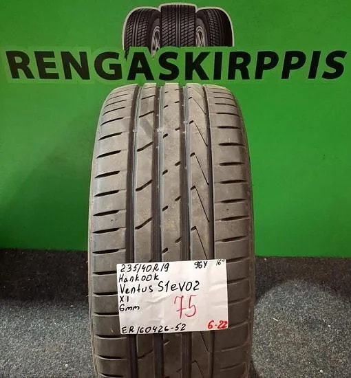 235/40R19 Hankook Ventus S1 Evo 2 96Y kesärengas
