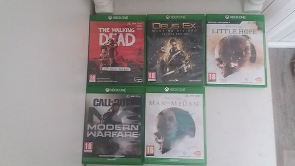 Xbox One pelit 5 kpl.