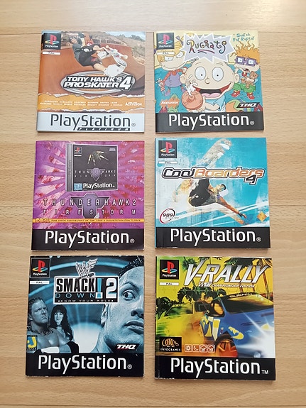 PS1-pelien manuaalit