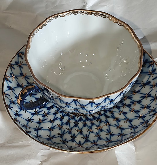 Vintage Lomonosovin Verkko teepari, 2 kpl.