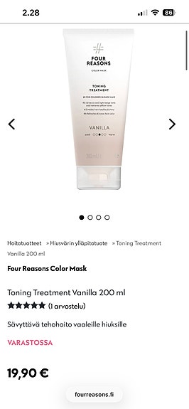Four reasons toning treatment Vanilla