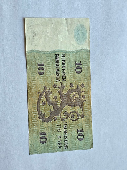 10 markan seteli Suomen Pankki