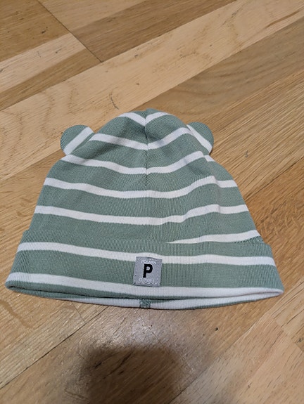 Polarn O. Pyret vauvan pipo koko 40 vihreä raidallinen unisex