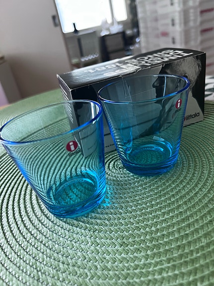 Iittala Kartio juomalasit 21 cl vaaleansininen