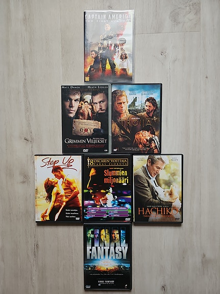 DVD-elokuvapaketti 7 kpl