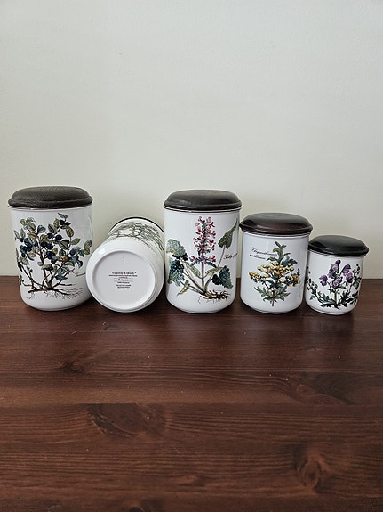 Villeroy & Boch Botanica yrttikuvioidut purkit / säilytysrasiat