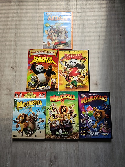 Kung Fu Panda ja Madagascar DVD-elokuvasetti