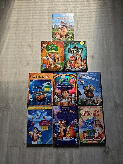 Disney ja animaatio lasten DVD-elokuvapaketti 10 kpl