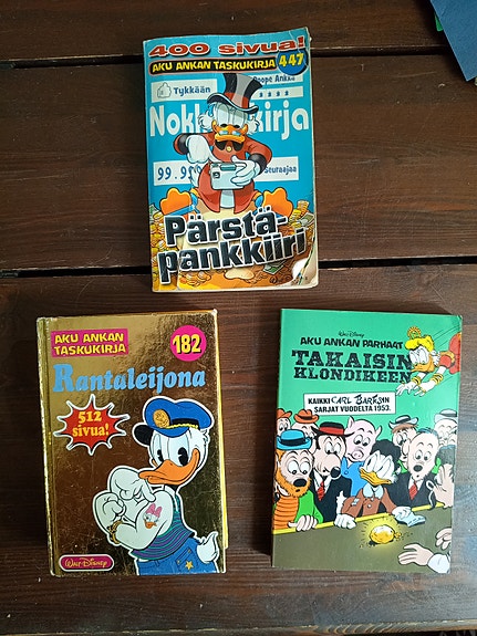 Aku Ankka pokkarit ja taskukirjat 3 kpl