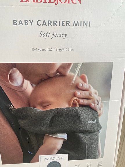 BabyBjörn Baby Carrier Mini kantoreppu soft jersey tummanharmaa