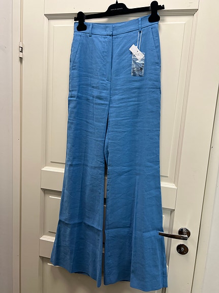 MaxMara pellavahousut koko 36 sininen