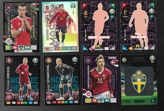 Panini Adrenalyn EURO ja World Cup kortit