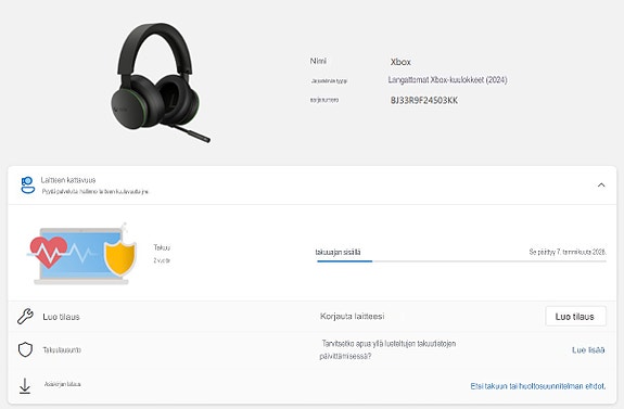 Xbox Langaton Pelikonsolin Kuulokkeet