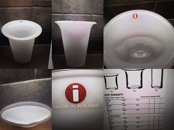 Iittala Sonaatti iso maljakko Tapio Wirkkala