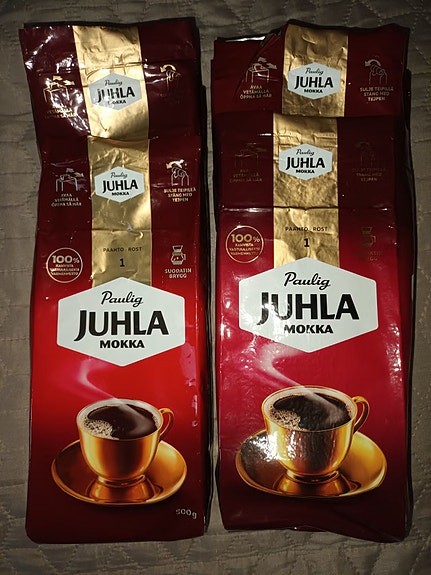 Tyhjiä kahvipusseja