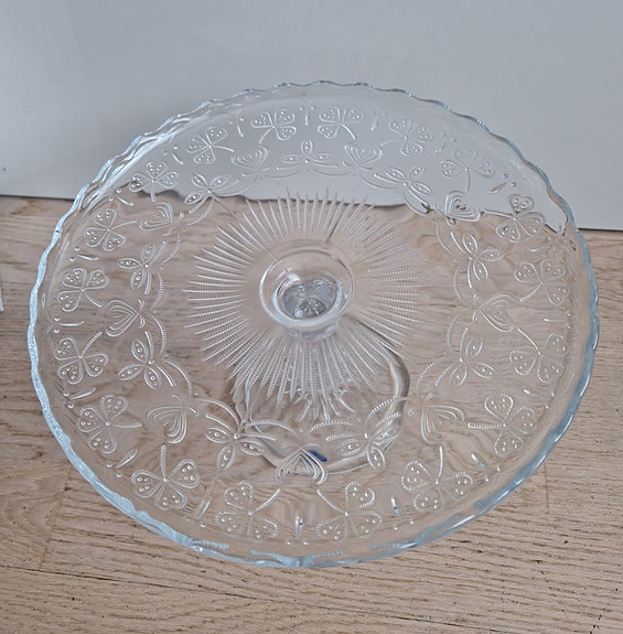 Iittala (Nuutajärvi) kirkas jalallinen kakkulautanen