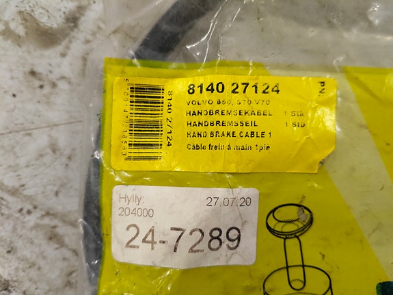 Volvo käsijarruvaijeri