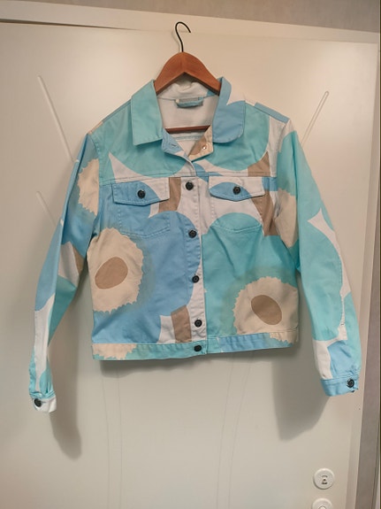 Marimekko unikko takki koko 40 turkoosi