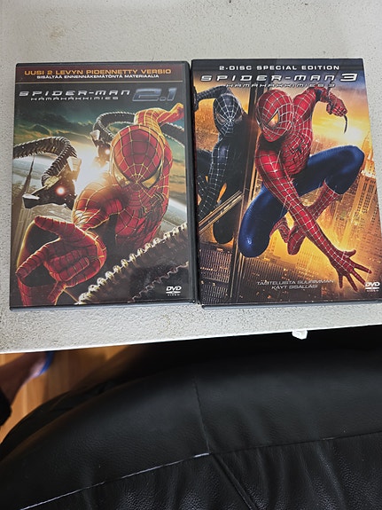 Spider-Man 2 ja Spider-Man 3 DVD-elokuvat