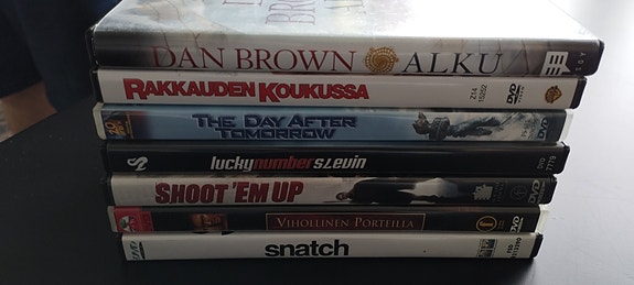 DVD-elokuvapaketti 7 kpl