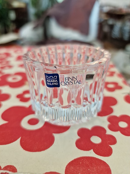 Arabia Finn Crystal lasinen tuikkukuppi