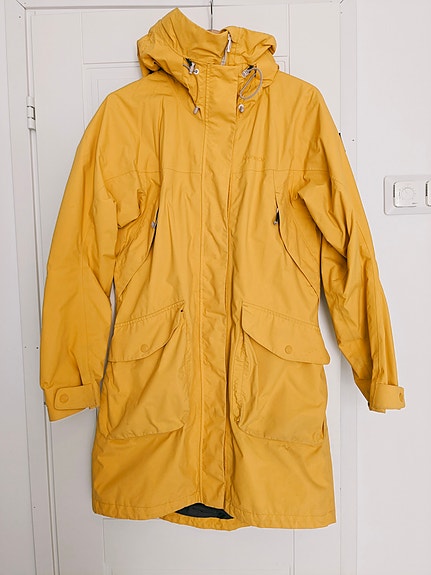 Didriksons Thelma Parka-takki koko 38 keltainen naisten
