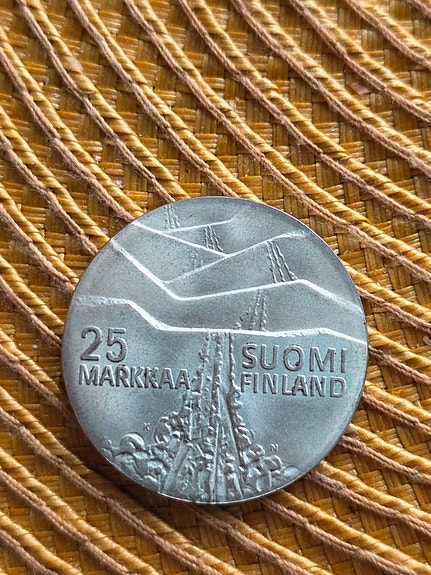 25 markkaa Suomi Finland MM 1978 Lahti juhlaraha