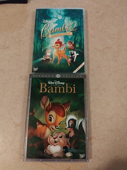 Disney Bambi ja Bambi 2 DVD-elokuvat