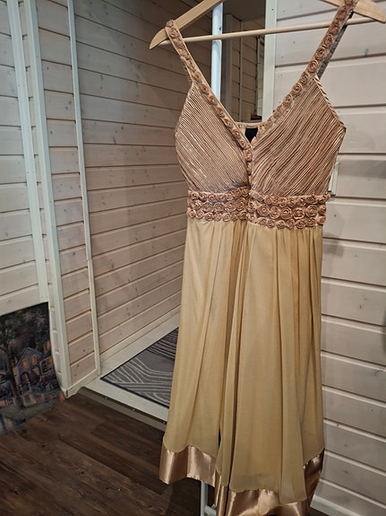 Beige juhlamekko