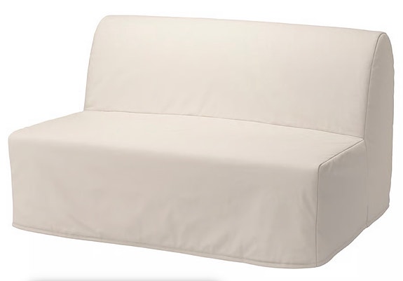 Beige sohvan suojapäällinen