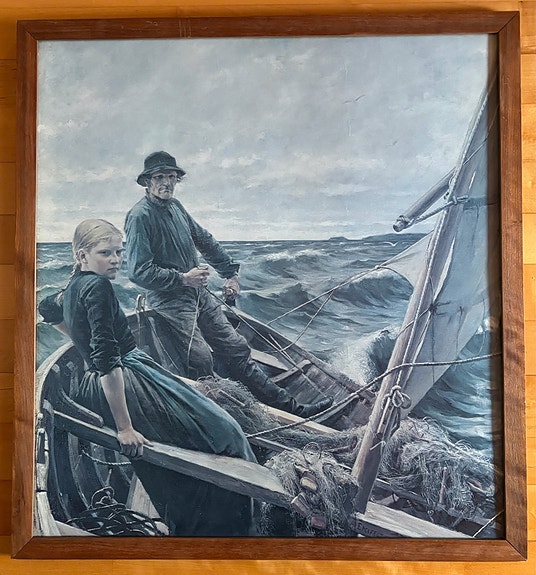 Kehystetty juliste ”Merellä”