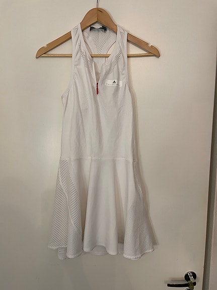 Adidas Stella McCartney Barricade urheilumekko ja shortsit M valkoinen