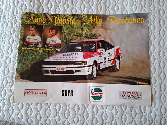 Anne Vuorio / Aila Rantanen Toyota Celica juliste vintage