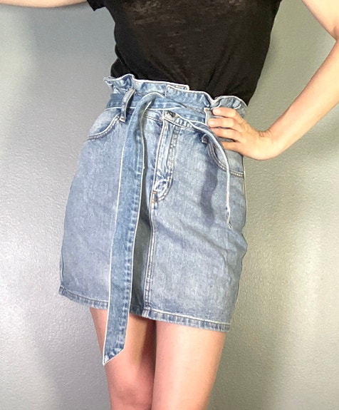 H&M Divided farkku minihame XS 34 vyöllinen denim jeans hame