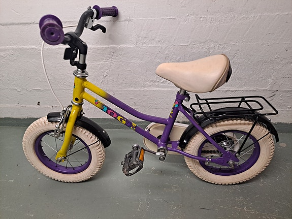 lasten polkupyörä 12" keltavioletti