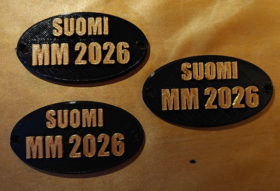Suomi MM 2026 avaimenperä/kaulaketjuun