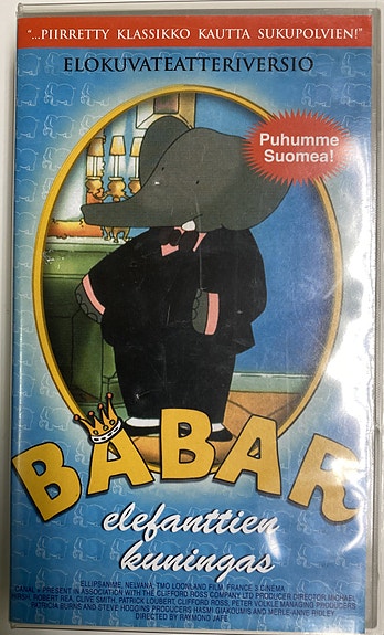 VHS Lasten elokuva Babar elefanttien kuningas