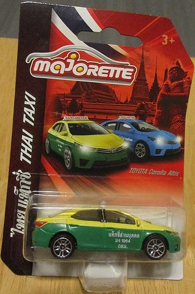 Toyota Corolla Altis 2017 Thailand Taxi Green-Yellow 292J 1:61 harvinainen väri