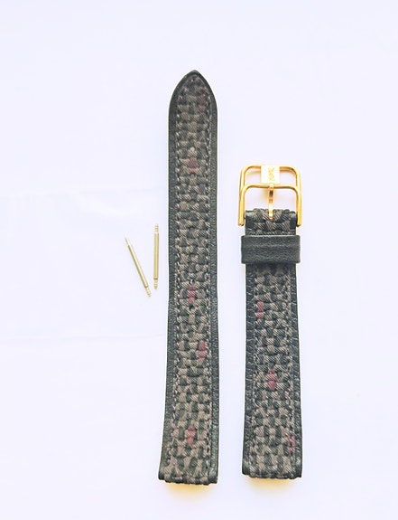 16 mm YSL musta hieno kuvio kello ranneke